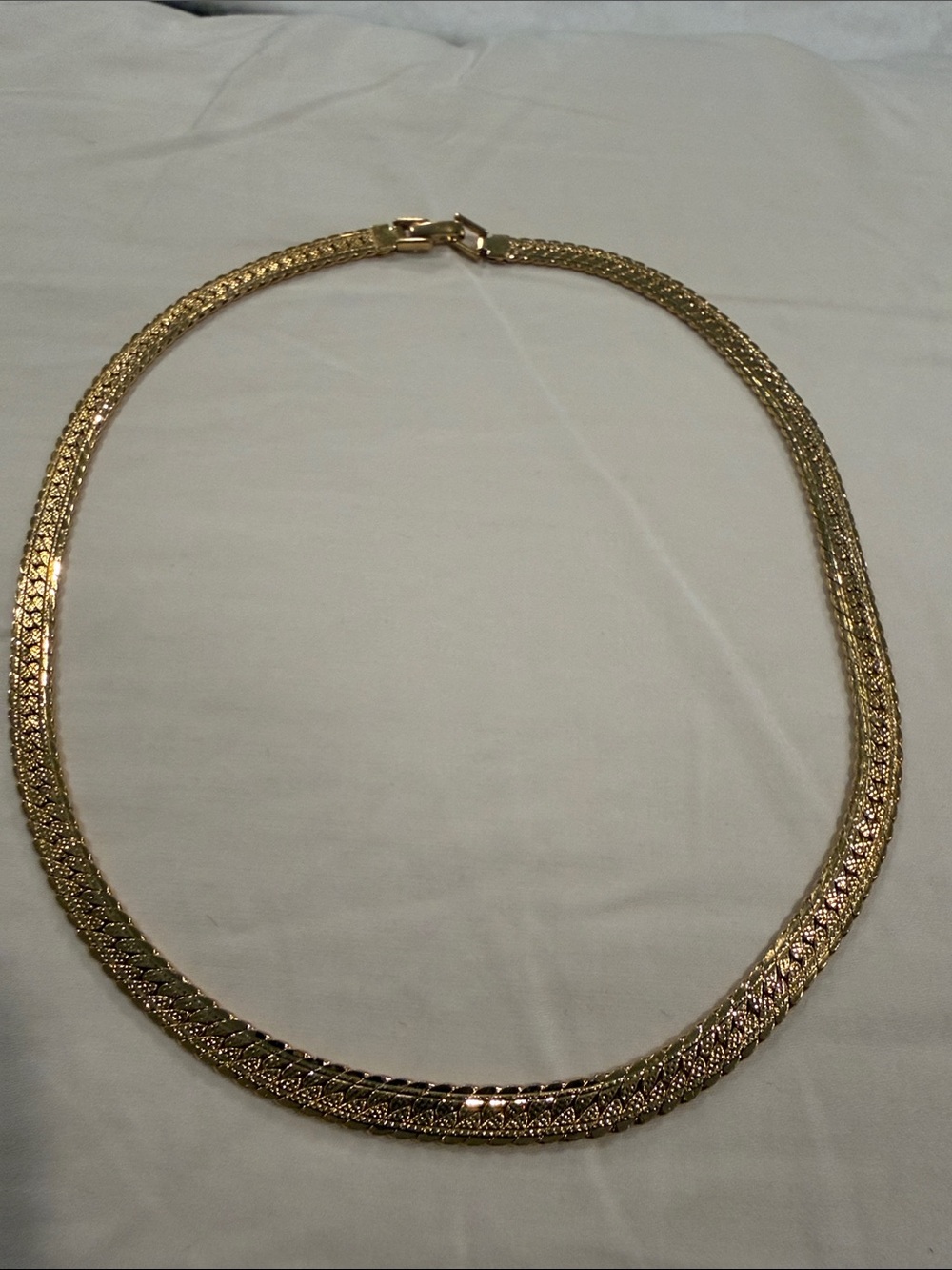 Napier Gold-Tone Braided Herringbone Necklace